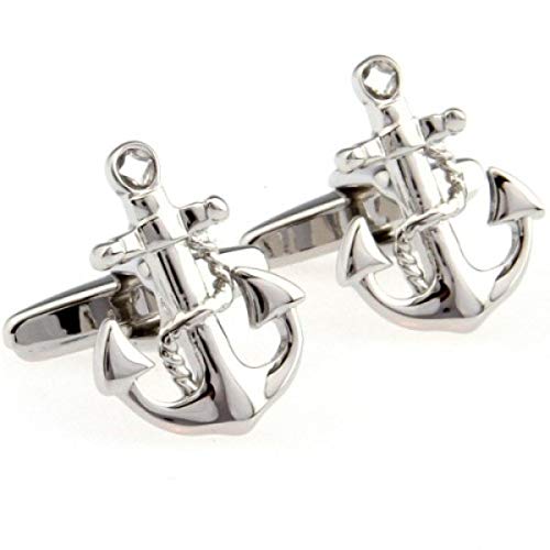 Cufflinks For Men Anchor Shape Cufflinks Silver Colour For Office Corporate Party French Cuff Shirts Shirt Suit Blazer In A Gift Box Tshosilset1428