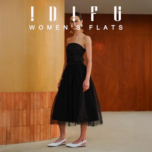 IDIFU Women's Flats Pointed Toe Slingback Dress Shoes for Women Comfortable Dressy Fashion Trendy Flat Shoes Work Bridal Wedding Office Cute Buckle Dress Flats2