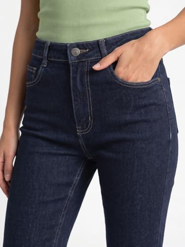 Image of Urbano Fashion Women's Mid Rise Bootcut Washed Jeans Stretchable