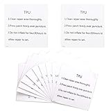 Owevvin Tecmisse 10 Pieces TPU Repair Patches Kit, Self-Adhesive Plastic Repair Patch for Inflatable Pool,Toys, and Air Beds