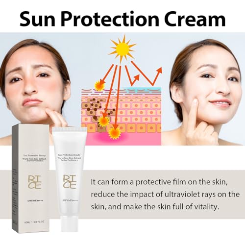 Q.Z.Art Relief Sun Rice Sunscreen For Face SPF50+ Korean Formula PA++++ for All Skin Types Facial Skincare, UV Defense, Nourishing Skin