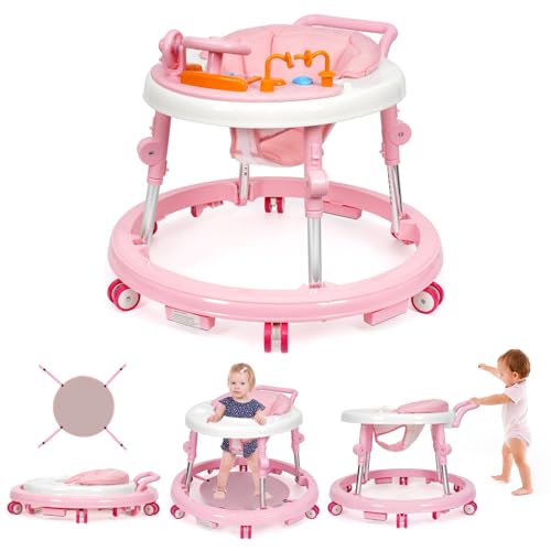 Music and Lights Baby Walker Foldable with 9 Adjustable Heights,