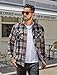 COOFANDY Men's Plaid Button Down Shirt Long Sleeve Lightweight Flannel Cowboy Work Shirt Fall Casual Button Up Shirt with Pocket