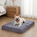 Waterproof Dog Bed for Crate, Reversible Outdoor Dog Crate Bed, Kennel Beds Pet for Small Dogs, Waterproof, Wipeable, Anti-Slip, Washable, 23' x 17', Dark Grey