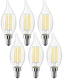 CYLYT E12 Chandelier Bulb 40 watt Equivalent, Dimmable LED Candelabra Light Bulbs 4W, 5000K Daylight 470 Lumen Lightbulbs, CA11, UL Listed, Pack of 6