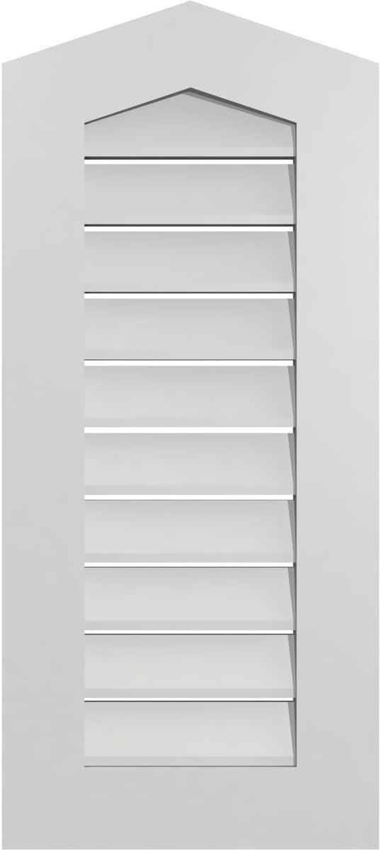 GVSPE16X3601SF-04 Peaked Top Standard Frame, Primed Tan Signature Series Surface Mount Gable Vents, 16-in. W x 36-in. H