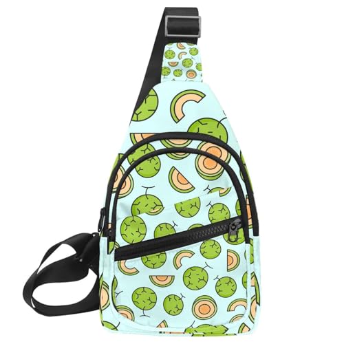 Bolso bandolera de melón multicolor (30x18x4 cm) para un estilo urbano y cómodo