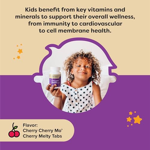 Renzo's Picky Eater Kids Multivitamin with Iron - Dissolving Kids Vitamins with Vitamin D3 & K2 and More - 60 Sugar-Free Melty Tabs, Cherry Cherry Mo’ Cherry Flavored - Image 3