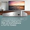 Panasonic DMP-BD84EG-S Lettore Blu-ray/DVD 2D Smart Network, applicazioni Internet, audio ad alta risoluzione, riproduzione da hard disk esterno, USB, Ethernet, design compatto, Argento