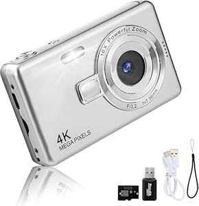Digital Camera - 1080P FHD 44MP with 2.4" LCD Screen Compact Portable Vlogging Photo Camera with 32gb SD Card 16X Digital Zoom for Kids Teen Students Beginner