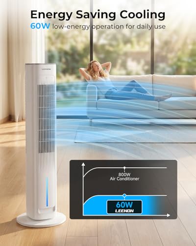 Ventilateur colonne avec telecommande LEENON contre la chaleur de la maison