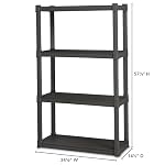 Sterilite 2-Pack 4 Shelf Unit, Heavy-Duty Shelving Storage and Utility Rack - Standing Plastic Organizer Shelves for Kitchen, Bathroom, and Garage - Image 3