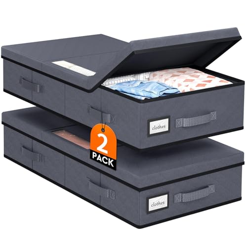 Under Bed Storage Containers with Lids (2 Pack)