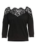 Strick ONLY Damen ONLALLY 3/4 Spring KNT Pullover, Black, S