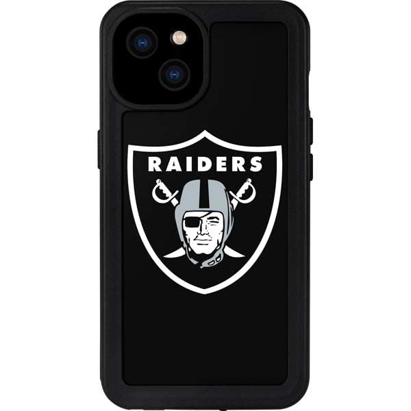 Skinit Waterproof Phone Case Compatible with iPhone 15 Plus - Officially Licensed NFL Las Vegas Raiders Large Logo Design