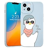 JOYLAND Cute Cool Duck Phone Case for iPhone 12/12 Pro, New Full Cover Camera Protection Case, Slim Fit Soft Material Anti-Drop Case for Girls and Boys, 4.7 Inch