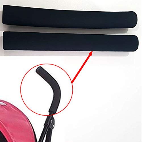 COPRIMANIGLIE 2 PEZZI NERO RIVESTIMENTO MANUBRIO PASSEGGINO UNIVERSALE