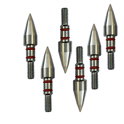 100/125/150/175/200 Grains Stainless Steel Archery Field Points, Arrow Target Field Points In Archery Field Tips And Broadheads 1 Dozen 12 Pcs (T 5/16″-100Grains) #TOP2