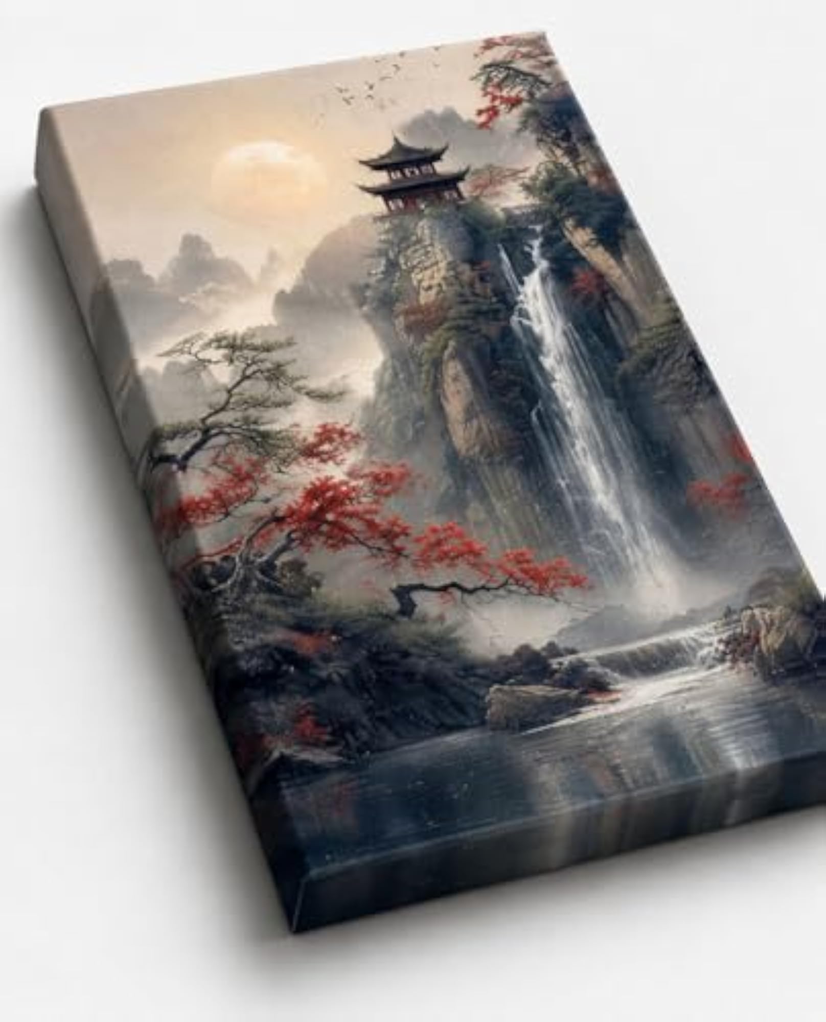 Waterfall Mountain Canvas Wall Painting