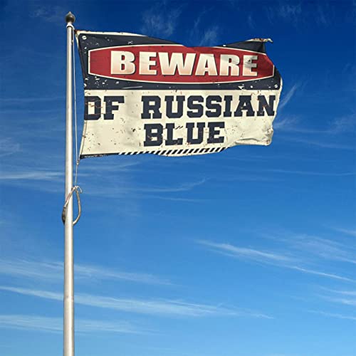 Drapeau bleu russe décoration de bar amusante et grand format