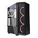 Noua Demon T8 Black Case ATX per PC Gaming 4 Ventole Dual Halo RGB Rainbow Addressable 5V ADD Frontale Metal Mesh 0.50MM SPCC 3*USB3.0/2.0 Pannello Laterale in Vetro Temperato (AxPxL: 446x395x205 mm)