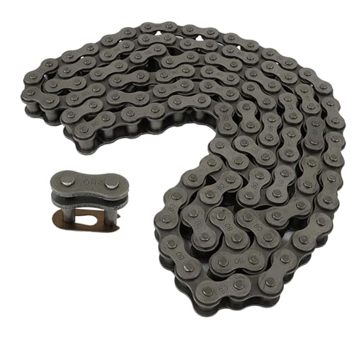 LiGuVCY 10 Feet 80 Roller Chain120 Links, Carbon Steel, 1 Connecting Links