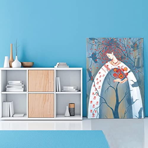 Ukrainian Art Poster Ukrainian Folk Painting Canvas Wall Art Decoration Poster Canvas Painting Posters And Prints Wall Art Pictures For Living Room Bedroom Decor 12X16Inch(30X40Cm) Frame-Style-1 #TOP1
