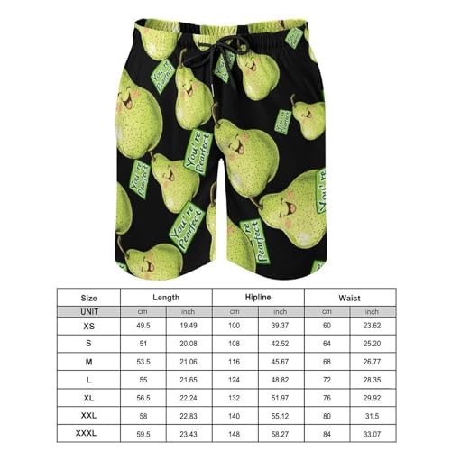You're Pearfect Pear Men's Swim Trunks Quick Dry Board Shorts Hawaiian Beach Shorts With Pocket2