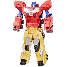 Transformers Crash & Combine Heroes, 3.75-Inch Converting Bumblebee and Optimus Prime Action Figures, Robot Toys for Kids 6 and Up