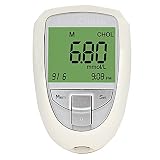 CZWNB Einfach zu Bedienender Multifunktionstester, Home Multifunktionsanalysator für Blutzucker, Blutlipid, Harnsäure- und Cholesterin-Tester