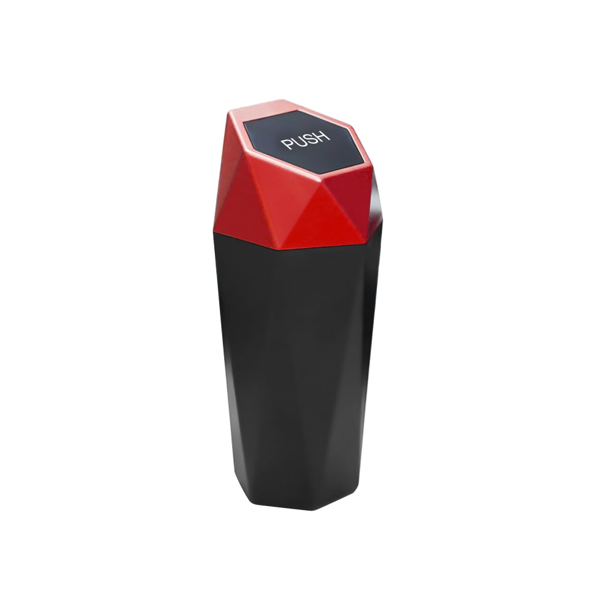 Osilly Car Trash Can with Lid, Diamond Design Small Portable Garbage Bin, Waterproof and Leak-Proof, Universal Car Interior Accessories, Mini Dustbin