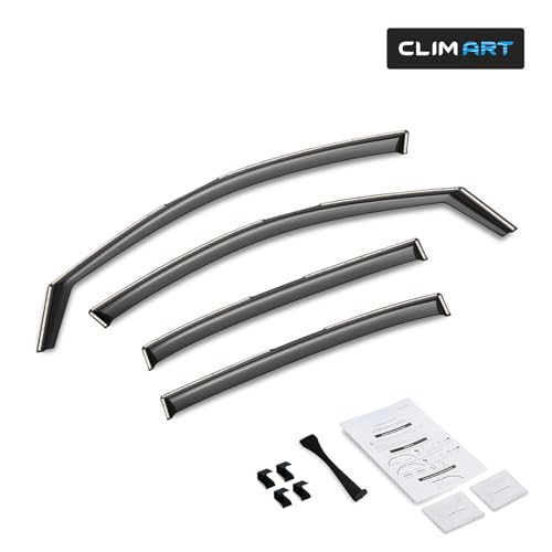 Image of CLIM ART in-Channel Incredibly Durable Rain Guards for Honda Accord 2013-2017 Sedan, Original Window Deflectors, Vent Window Visors, Vent Deflector, 4 pcs. - 613274