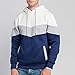 Maiyifu-GJ Camo Loose Fit Hoodies for Men Color Block Sport Hooded Sweatshirt Long Sleeve Contrast Color Pullover Hoodie (White,X-Large)