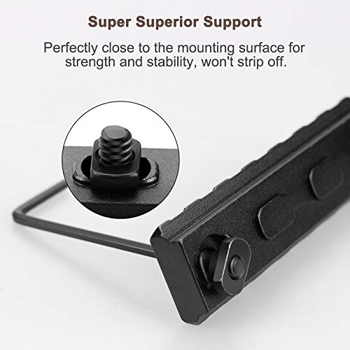 Bontok Single Picatinny Aluminum Accessory Rail Set For Mlock 3 5 7 9 11 13 Slots With 13 T-Nuts & Screws thumb #2
