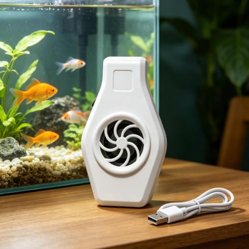 Ventilador de pecera compacto con flujo de aire constante para control térmico 8