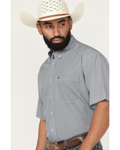 Cinch Mens Arena Flex White Print Short Sleeve Button Down Shirt2