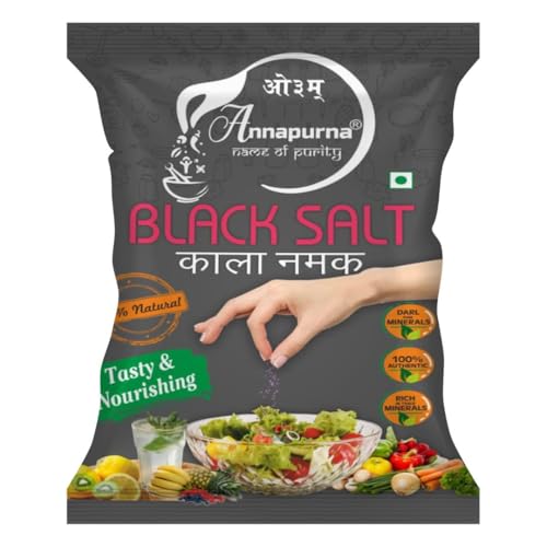 Image of Annapurna Black Salt (Kala Namak) 100g | Natural Mineral-Rich Kala Namak | Tangy Flavor | Ideal for Raita, Chaat & Salads | No Added Colors | Pack of 1