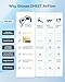 EMEET AirFlow Open Ear Headphones with Mic, Bluetooth 5.3 Wireless Headsets with Detachable Microphone, ENC Noise Cancelling, Multipoint Pairing, Ultra Comfort, Wireless Earbuds for Work, home, office