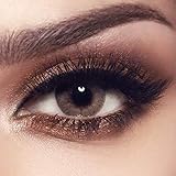 Bella - Natürliche farbige Monatslinsen (stark deckend) ohne Stärke in Farbe “ELITE Sandy Gray