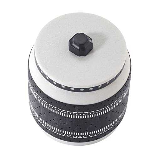 Image of Avanti Linens - Covered Jar, Guest Bathroom Essentials, Modern Bathroom Decpr (Bath Icons Collection)
