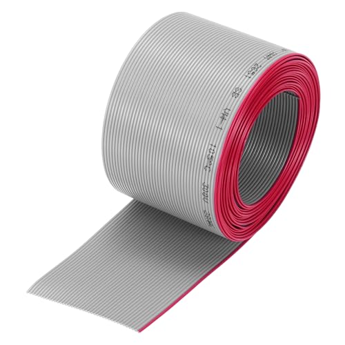 Image of sourcing map 28AWG IDC Wire Flat Ribbon Cable 3 m/9.8ft Length 1.27mm Pitch 40 Pin Gray for JTAG/ISP Connecting