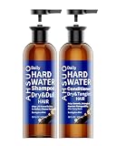 AHSUO Daily Hard Water Shampoo and Conditioner Set for Dry, Dull & Tangled Hair, Helps Reduce Mineral Buildup, Smooth and Detangle Hair for Soft, Smooth & Shiny care, Eucalyptus Mint 16 Fl Oz Each
