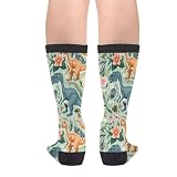 YISHOW Flowers Dinosaurs Socks Gifts For Men Women Funny Novelty Dress Socks