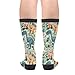 YISHOW Flowers Dinosaurs Socks Gifts For Men Women Funny Novelty Dress Socks