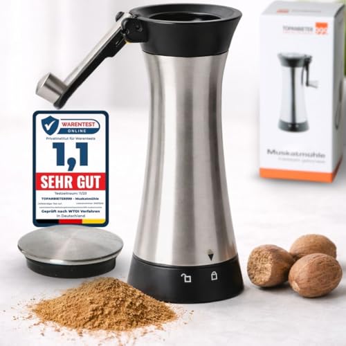 TOPANBIETER 999 Muskatmühle Gewürzmühle Muskatnussmühle...