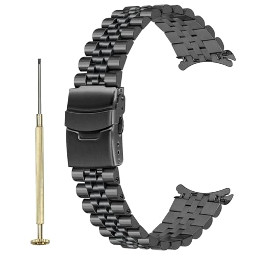 Bracelet de montre en acier inoxydable brossé poli de luxe