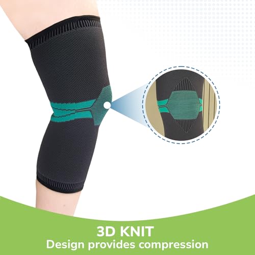 Image of EverActiv Premium Knee Support for Women, Men & Eleders | Premium Compression Sleeve for Arthritis & Knee Pain Relief, Full Day Comfort & Post-Surgery Recovery (Size: Small, 1 Piece)