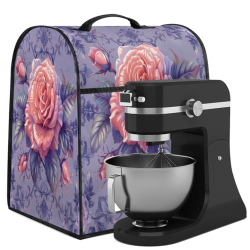 Coffee Maker Cover Vintage Rose Flower Kitchen Appliance Covers Small Appliance Covers Blender Cover Juicer Cover Dust Covers for Kitchen Appliances with Top Handle and Pockets,Washable,B303