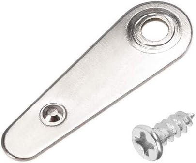 sourcing map Frame Turn Button, 7/8" Metal Indicator Shape with Screws for Hanging Pictures, Photos, Drawings and Posters, 30 Pcs (Silver Tone)