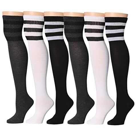 Isadora Paccini Women's 6 Pairs Argyle Over The Knee Socks FV816-6 Cover